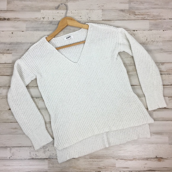 BB Dakota Sweaters - BB Dakota V-Neck Hi Low Chunky Knit Sweater Small